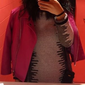 PINK LEATHER JACKET